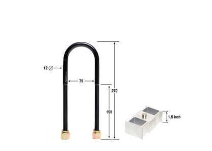 Rear Lowering Block - Kit 1.5" to Suit Chrysler and Holden