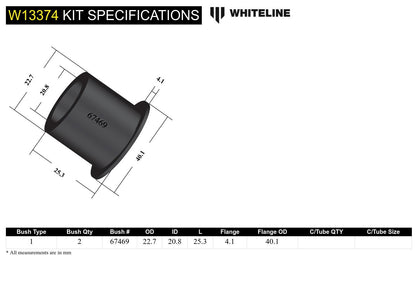 Front Steering Idler Arm - Bushing Kit to Suit Nissan Navara D22 4wd