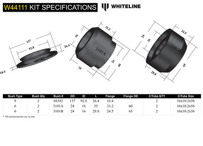 Front Strut Mount - Bushing Kit to Suit Mitsubishi Pajero NM-NX
