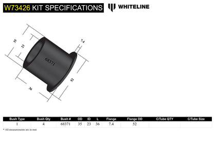 Rear Leaf Spring - Front Eye Bushing Kit to Suit Toyota HiLux 2005-on and Foton Tunland P201 2wd