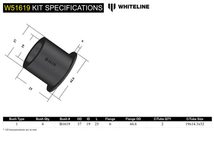 Front Control Arm Lower - Inner Bushing Kit to Suit Nissan180B, 200B and 280SX