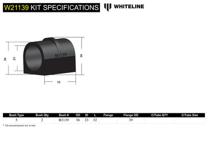 Front Sway Bar Mount - Bushing Kit 23mm to Suit Nissan 720 and Patrol