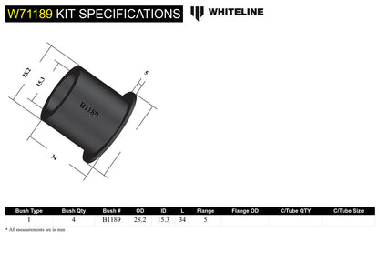 Rear Leaf Spring - Rear Eye and Shackle Bushing Kit to Suit Nissan Nomad, Serena and Vanette