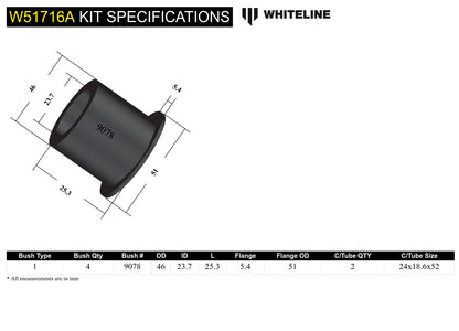 Front Control Arm Lower - Inner Front Bushing Kit to Suit Hyundai Excel X2 and S Coupe SLC