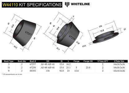 Front Strut Mount - Bushing Kit to Suit Mitsubishi Challenger, Pajero Sport and Triton 2wd/4wd