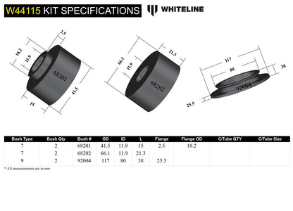 Front Strut Mount - Bushing Kit to Suit Holden Colorado, Trailblazer, Isuzu D-Max, MU-X and Mazda BT-50