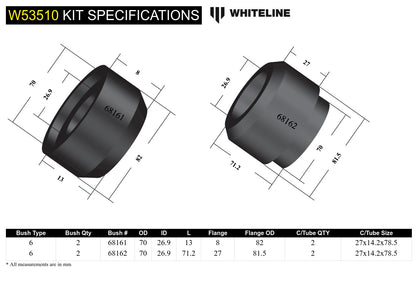 Front Control Arm Lower - Inner Front Bushing Kit to Suit Ford Falcon/Fairlane AU-BF and FPV