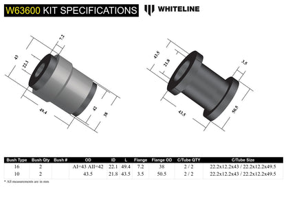 Rear Control Arm Lower Rear - Bushing Kit to Suit Mazda CX-5 KE, KF and Mazda6 GJ,GL