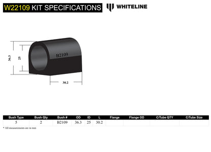Front Sway Bar Mount - Bushing Kit 25mm to Suit Nissan Skyline and Pintara R31