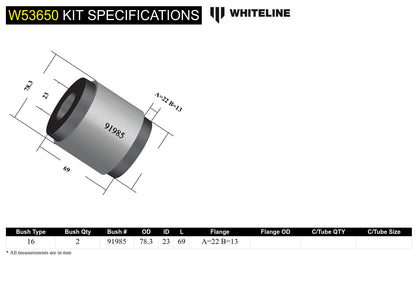 Front Control Arm Lower - Inner Rear Bushing Kit to Suit Nissan Maxima J31 and Murano Z50