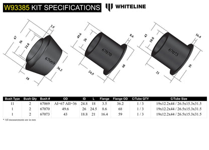 Front Differential Mount - Bushing Kit to Suit Toyota Prado 120 Series and 4Runner GRN210