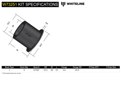 Rear Leaf Spring - Bushing Kit to Suit Nissan Navara D40 and D23 2wd/4wd
