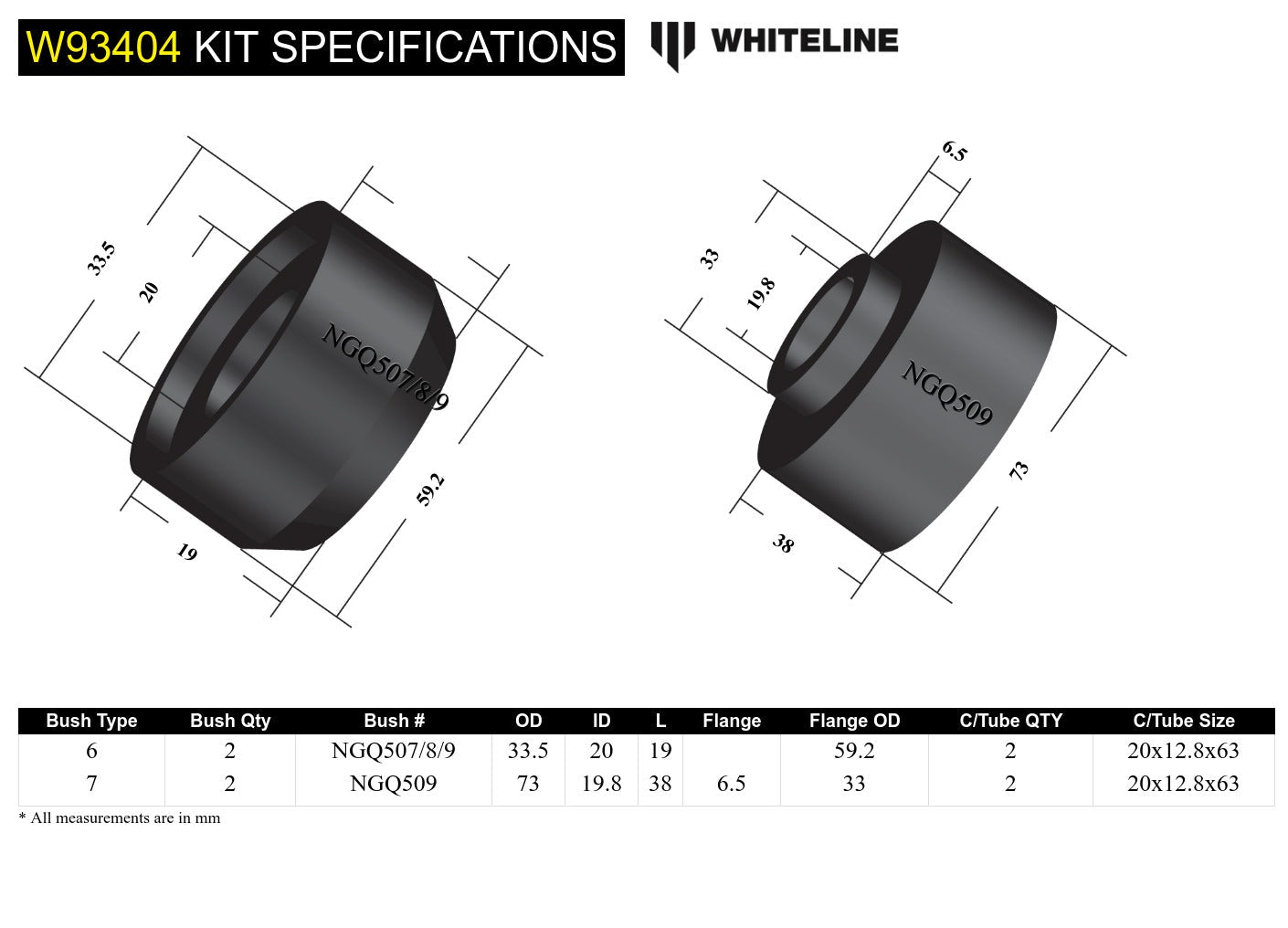Body Mount - Bushing Kit to Suit Nissan Patrol GQ, GU and Ford Maverick DA
