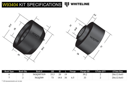 Body Mount - Bushing Kit to Suit Nissan Patrol GQ, GU and Ford Maverick DA