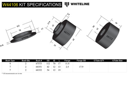 Front Strut Mount - Bushing Kit to Suit Toyota FJ Cruiser, HiLux, Prado and Foton Tunland