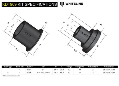 Rear Differential Mount - Front Bushing Kit to Suit Mitsubishi Lancer CJ, CY Ralliart Awd