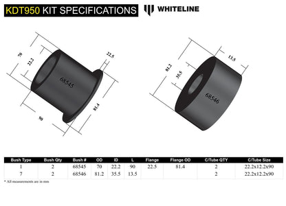 ear Beam Axle - Bushing Kit to Suit Holden Astra AH
