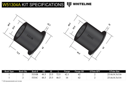 Front Control Arm Lower - Inner Bushing Kit to Suit Ford Falcon/Fairlane EF-EL