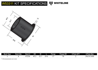 Front Control Arm Lower - Inner Bushing Kit to Suit Ford Falcon FG, FGX and FPV