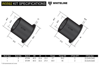 Rear Differential Mount - Front Bushing Kit to Suit Mitsubishi Lancer Evo IV-IX