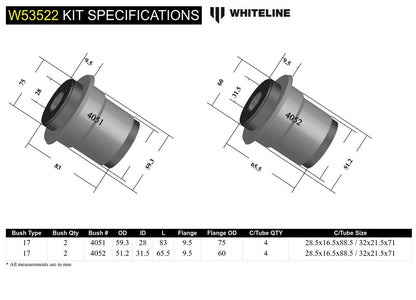 Front Control Arm Lower - Bushing Kit to Suit Toyota Prado 150 Series and FJ Cruiser GSJ15