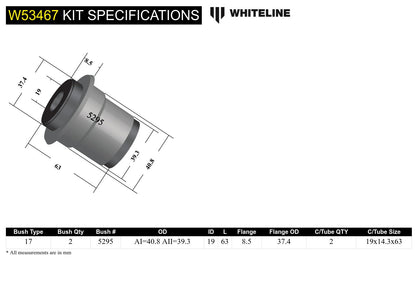 Front Control Arm Lower - Inner Bushing Kit to Suit Nissan 180SX, 200SX, 300ZX and Skyline