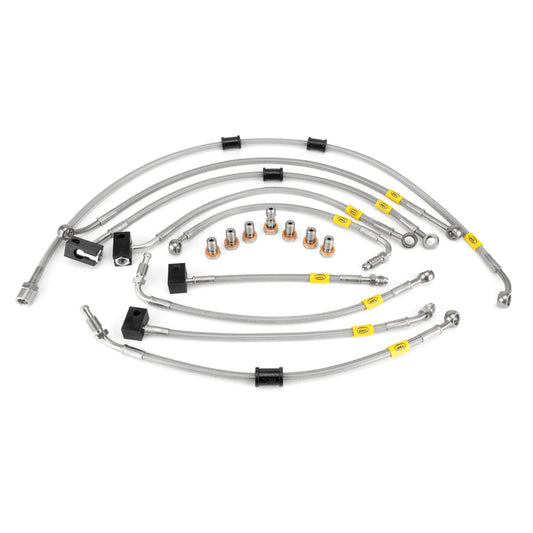 Yamaha FZ8 ABS SA-NA 2010-2015 Flexible ABS Replacement Brake Lines HEL Stainless Steel Braided