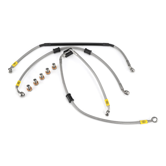 Honda MSX125 ABS 2021-2022 Flexible ABS Replacement Brake Lines HEL Stainless Steel Braided